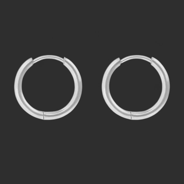 10mm SS Classic Huggie Hoop Earrings