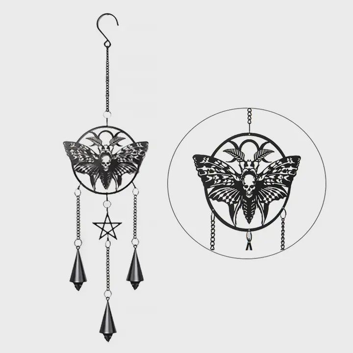 Alchemy Gothic Metal Hanging Decoration Death Head Moth