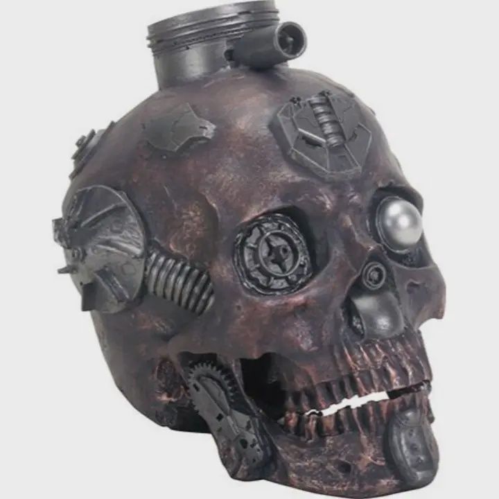 Steampunk Machine Skull Head