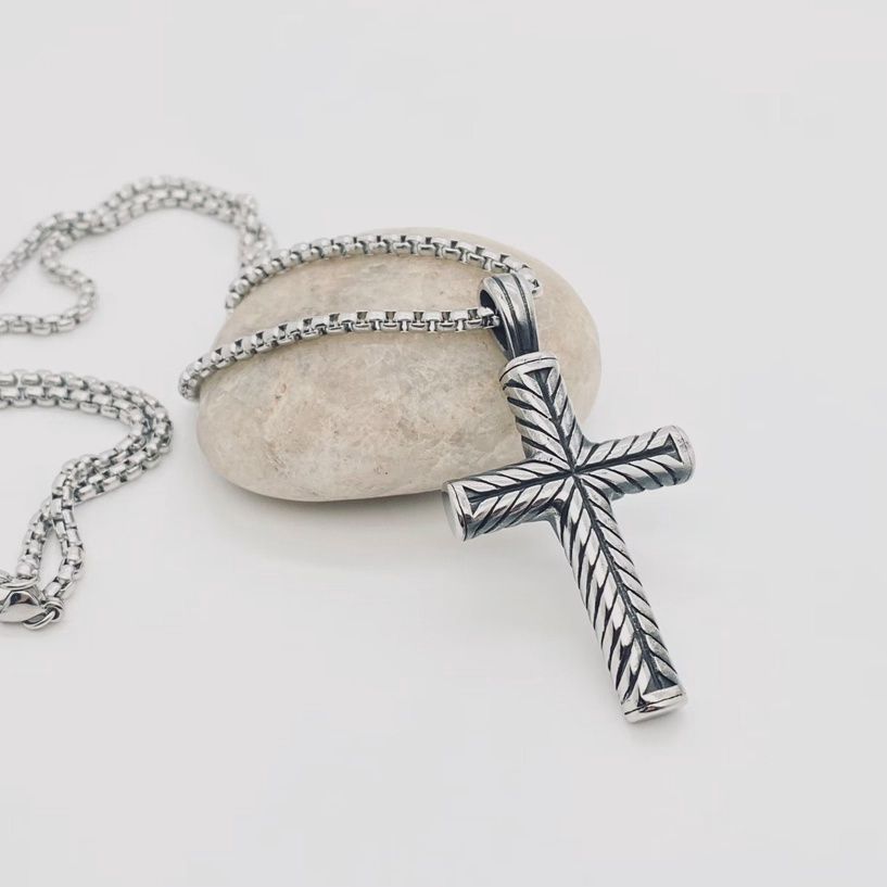 Stainless Steel Cross Pendant Necklace