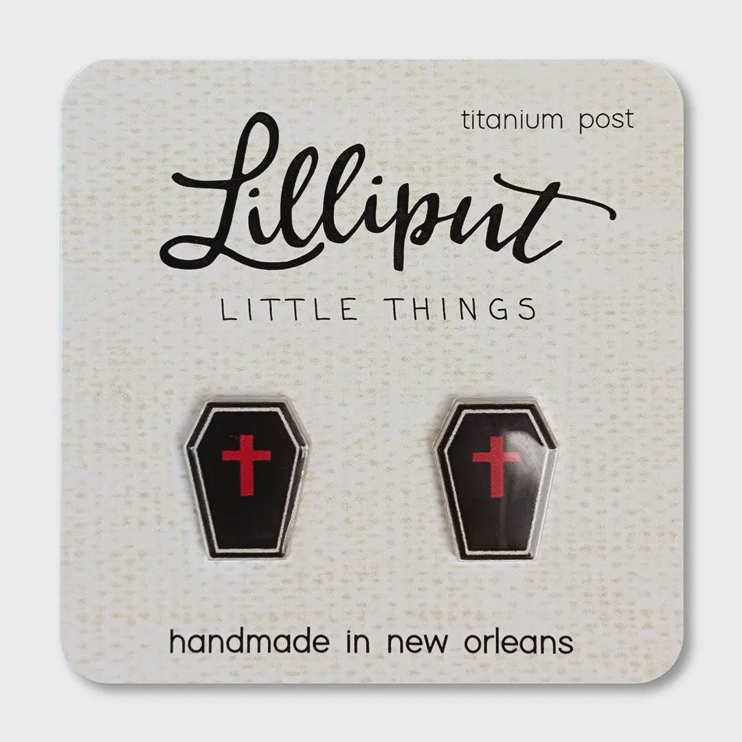 Spooky Coffin Earrings