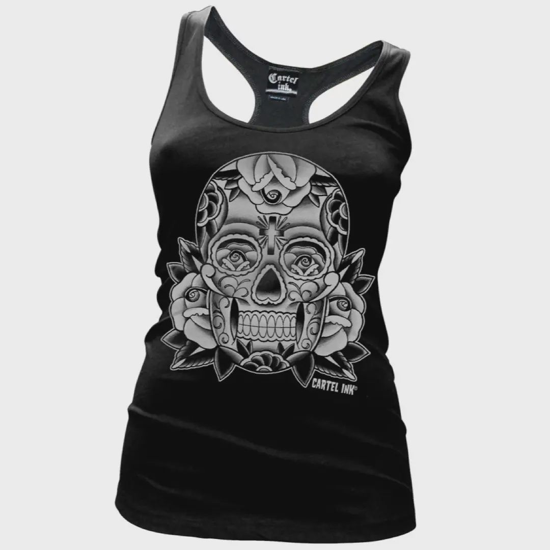 Sugar Skull Women's Racer Back Tank 3X