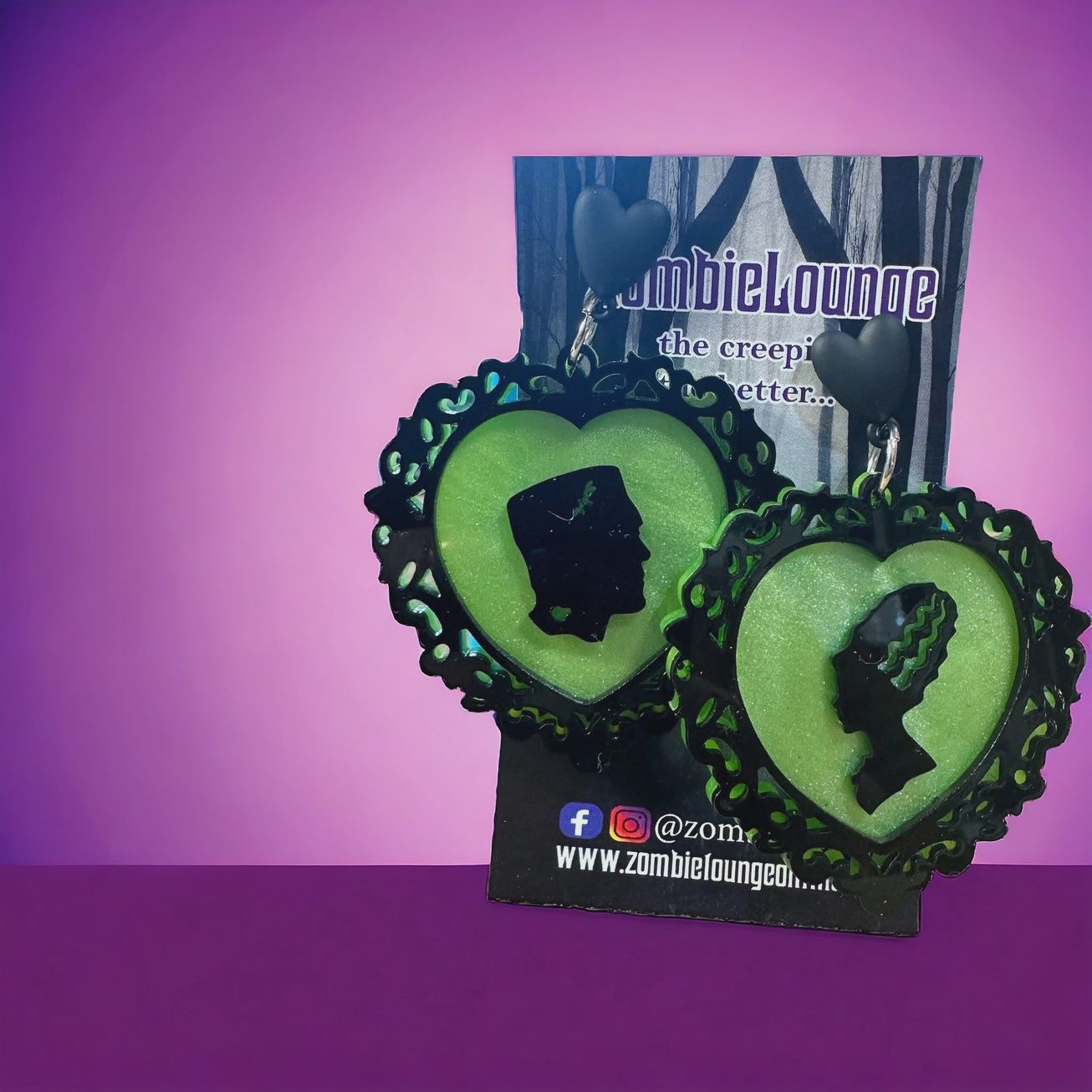 Frankie and Bride Heart Earrings