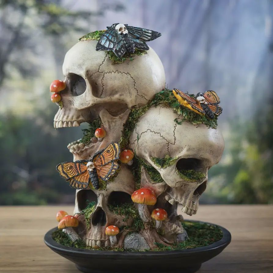 Skull with Death Moths