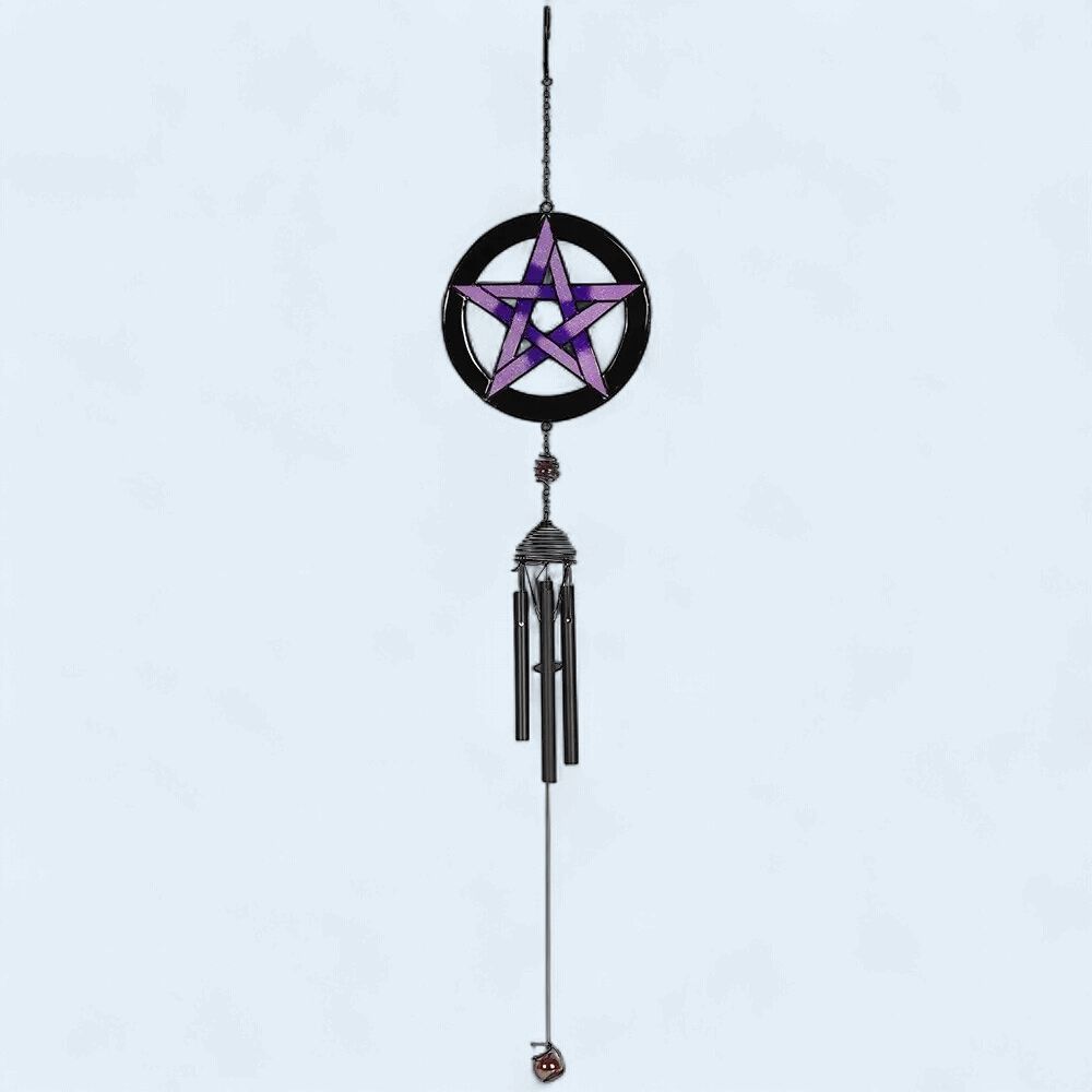 Purple Pentagram Windchime