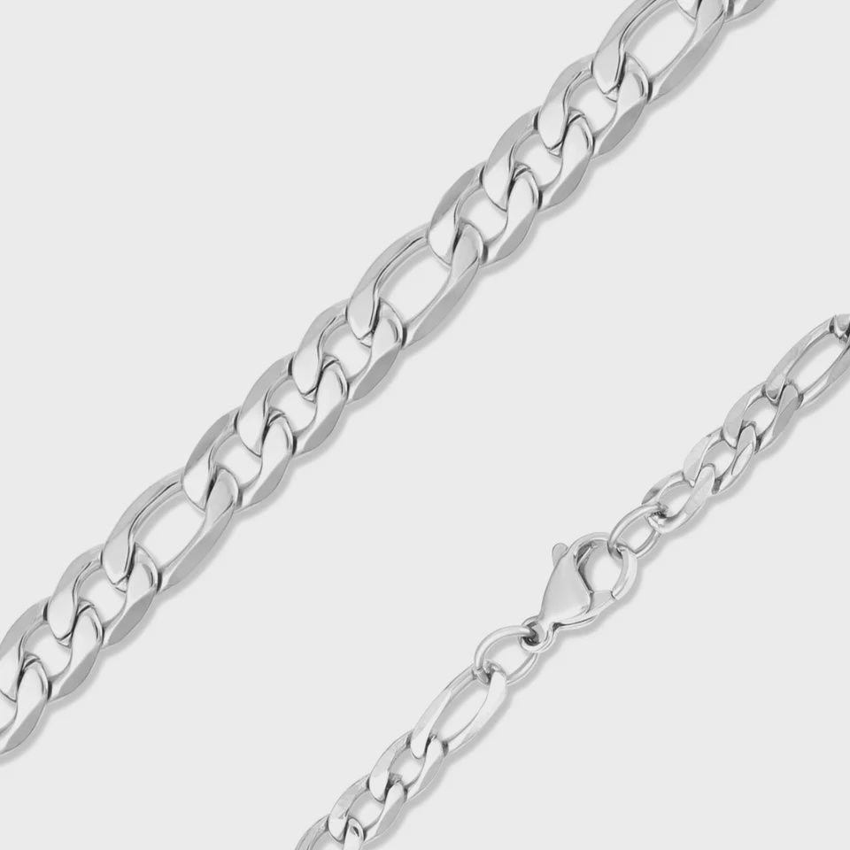 22" 4mm Stainless Steel Figaro Chain