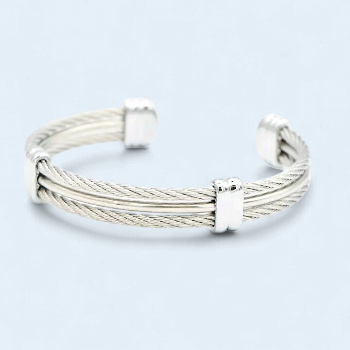 Torque - Men's Stainless Steel Cuff Bracelet