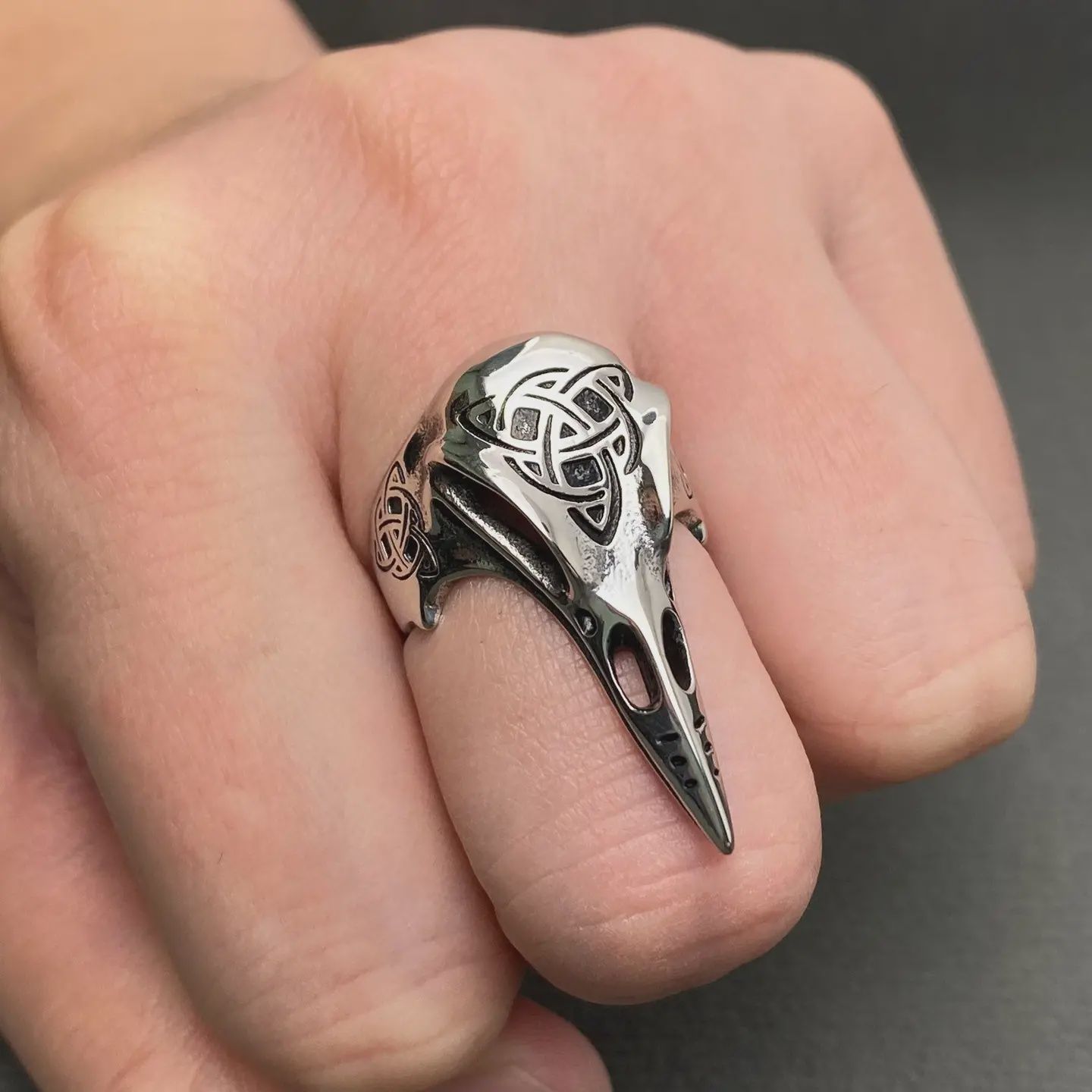 Trinity Knot Viking Celtic Crow Skull
