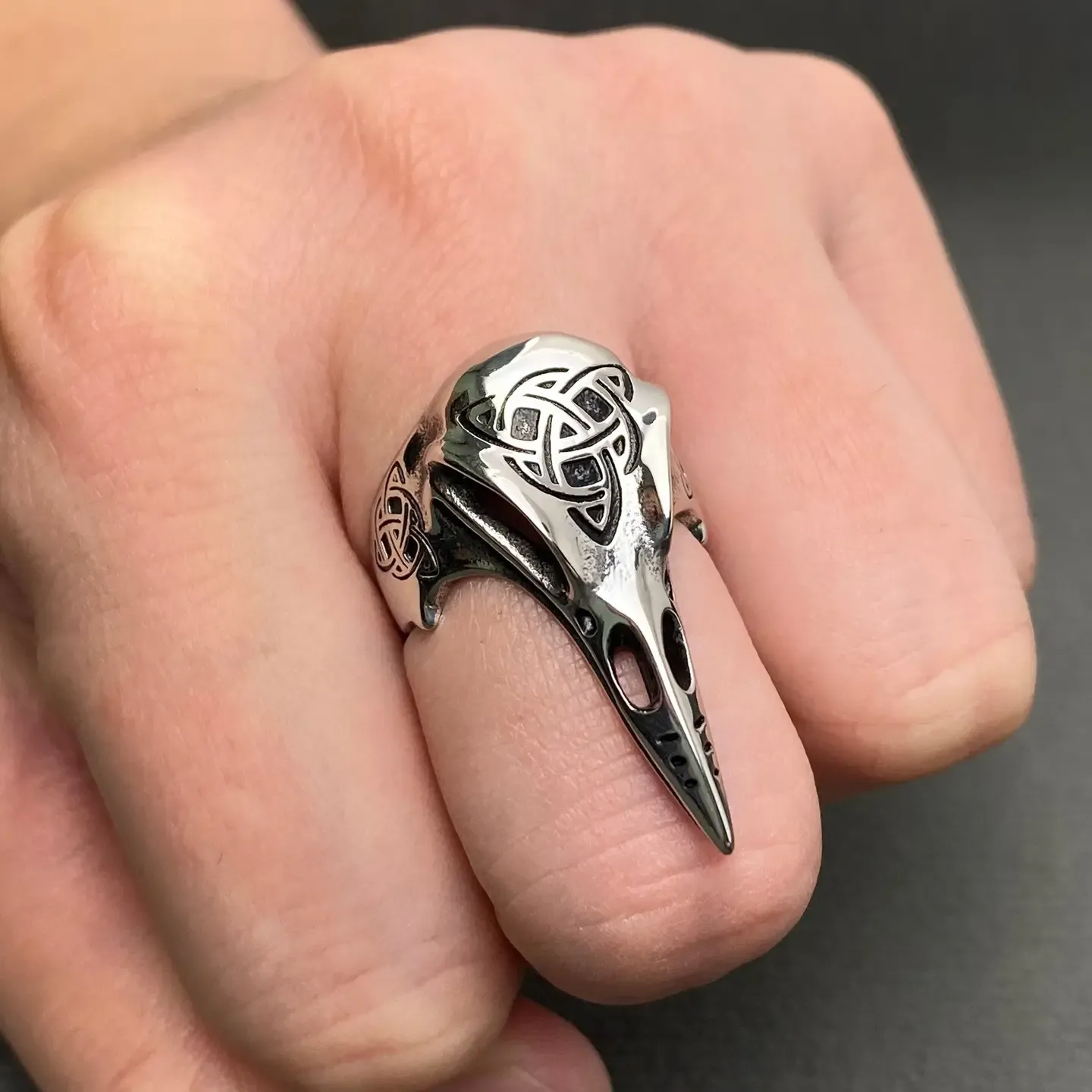 Trinity Knot Viking Celtic Crow Skull