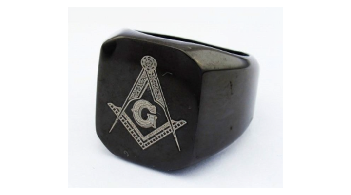 Black Plating Freemason/Masonic Ring