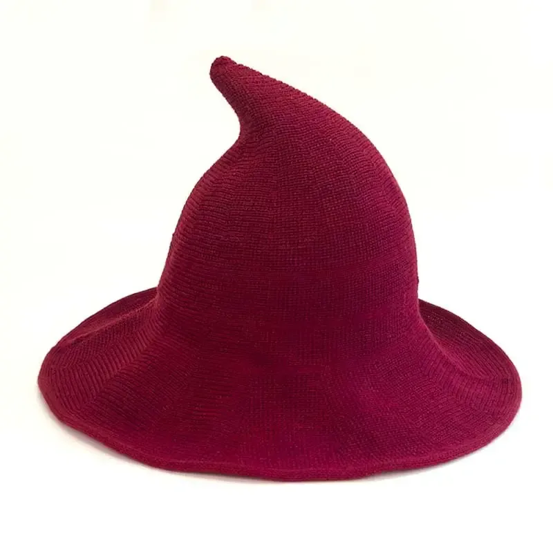 Knitted Witch Hat Red