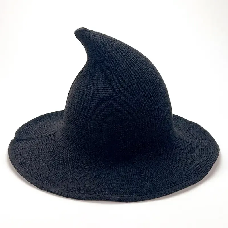 Knitted Witch Hat Black