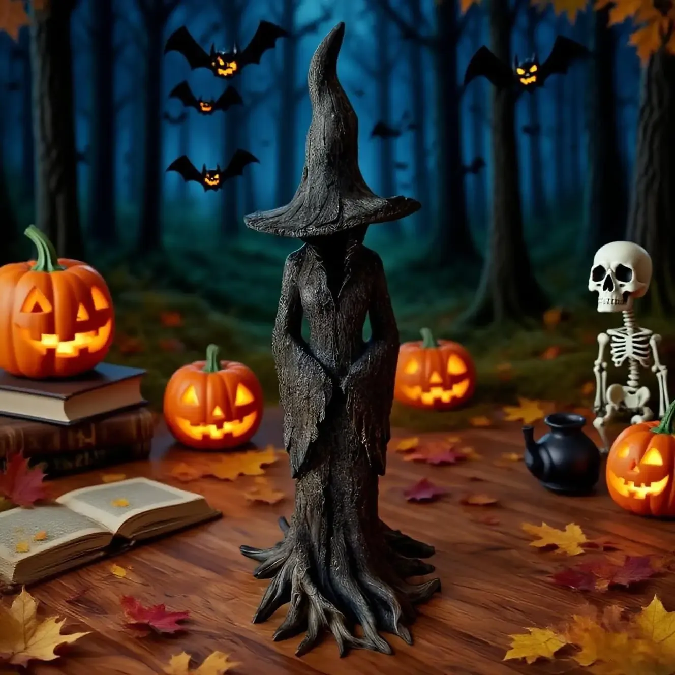 Resin Gothic Witch Statue 7.9''