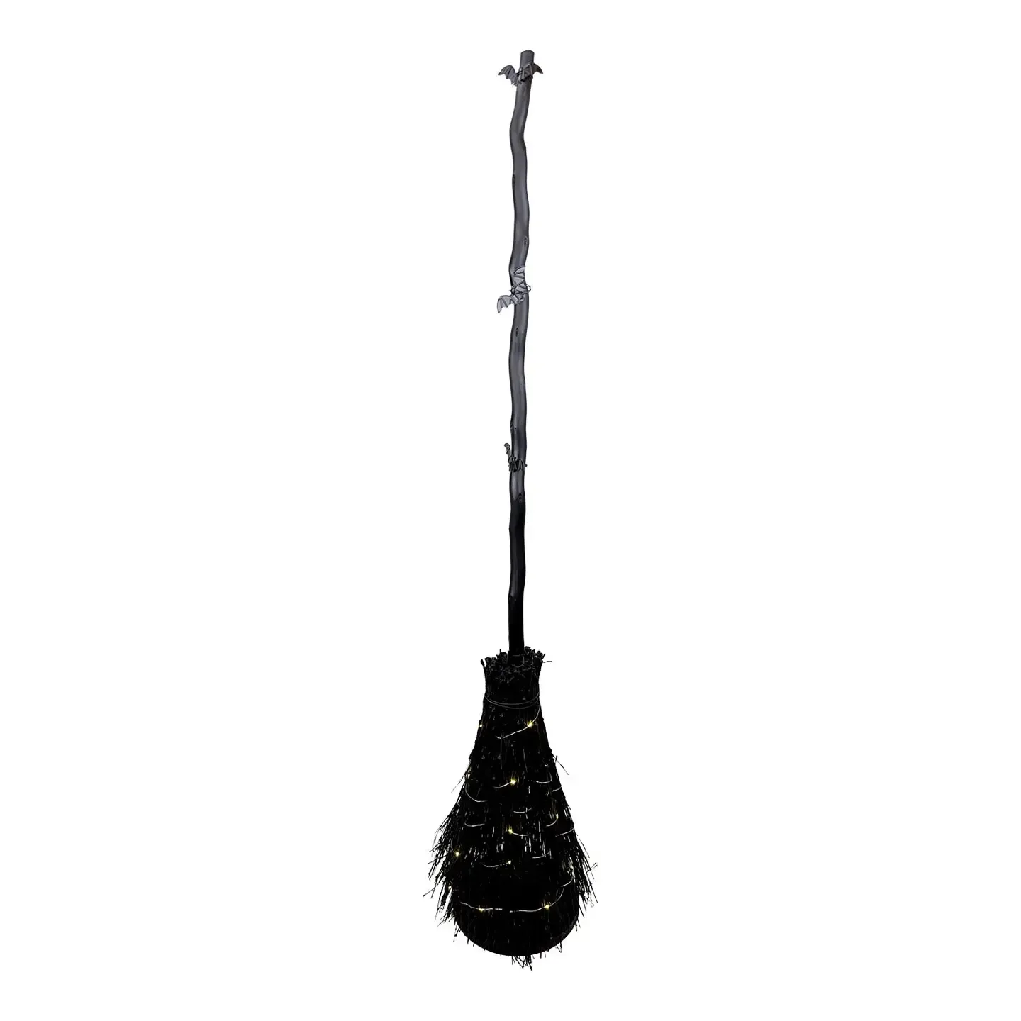 Becki Owens Halloween Theme Wood Broomstick with Led Lights