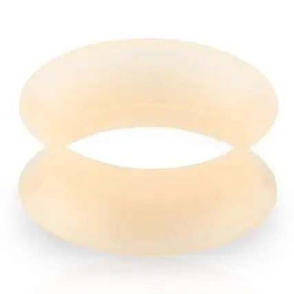 11/16" 18mm Ultra-Thin Silicone Ear Skin Flesh Tone Tunnel Plug Pair