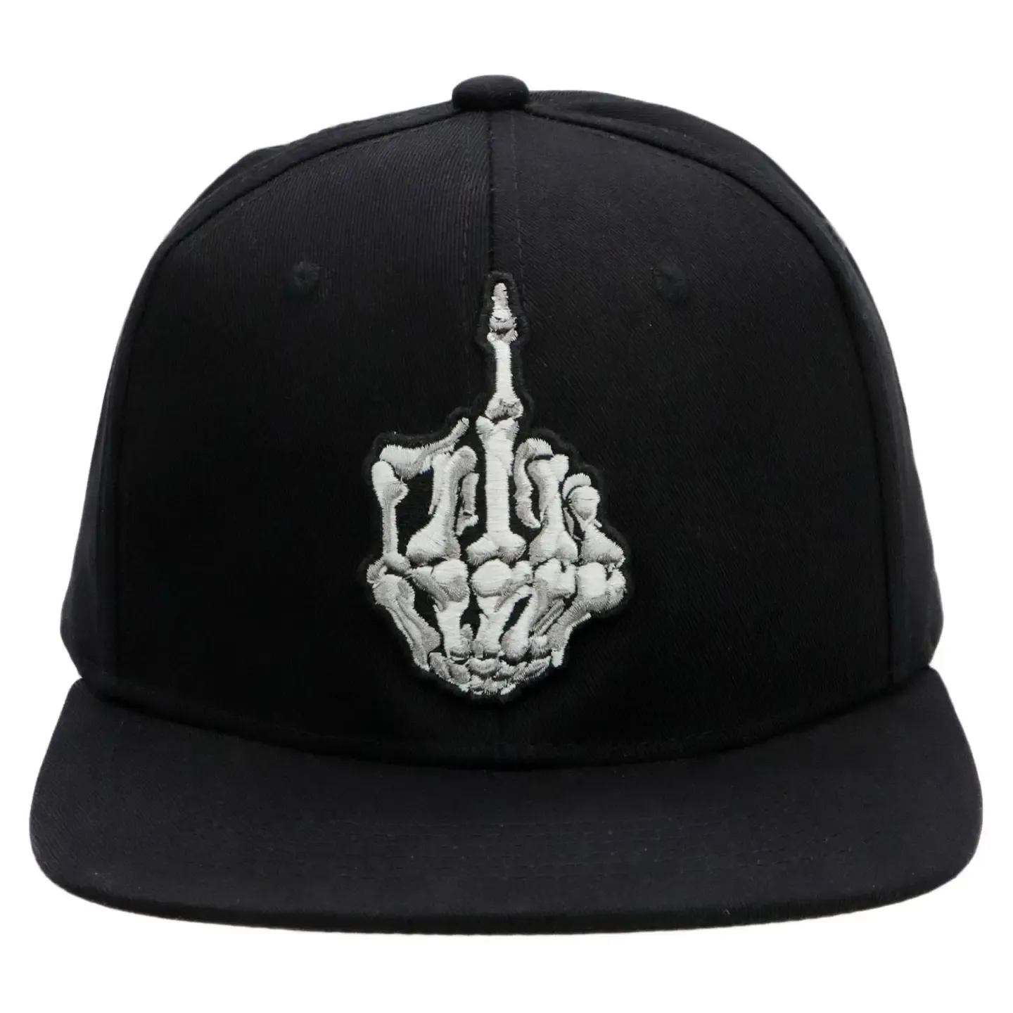 Middle Finger Up Skeleton Cotton Snapback