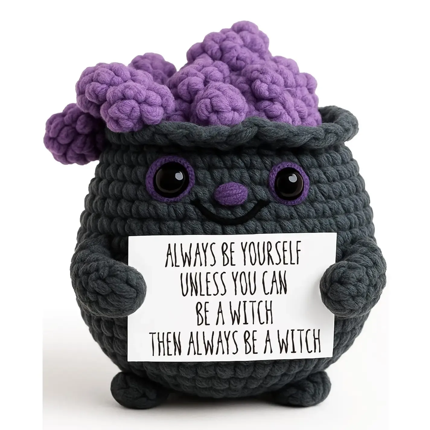 Witch Handmade Crochet Magic Cauldron Plush Halloween Gift