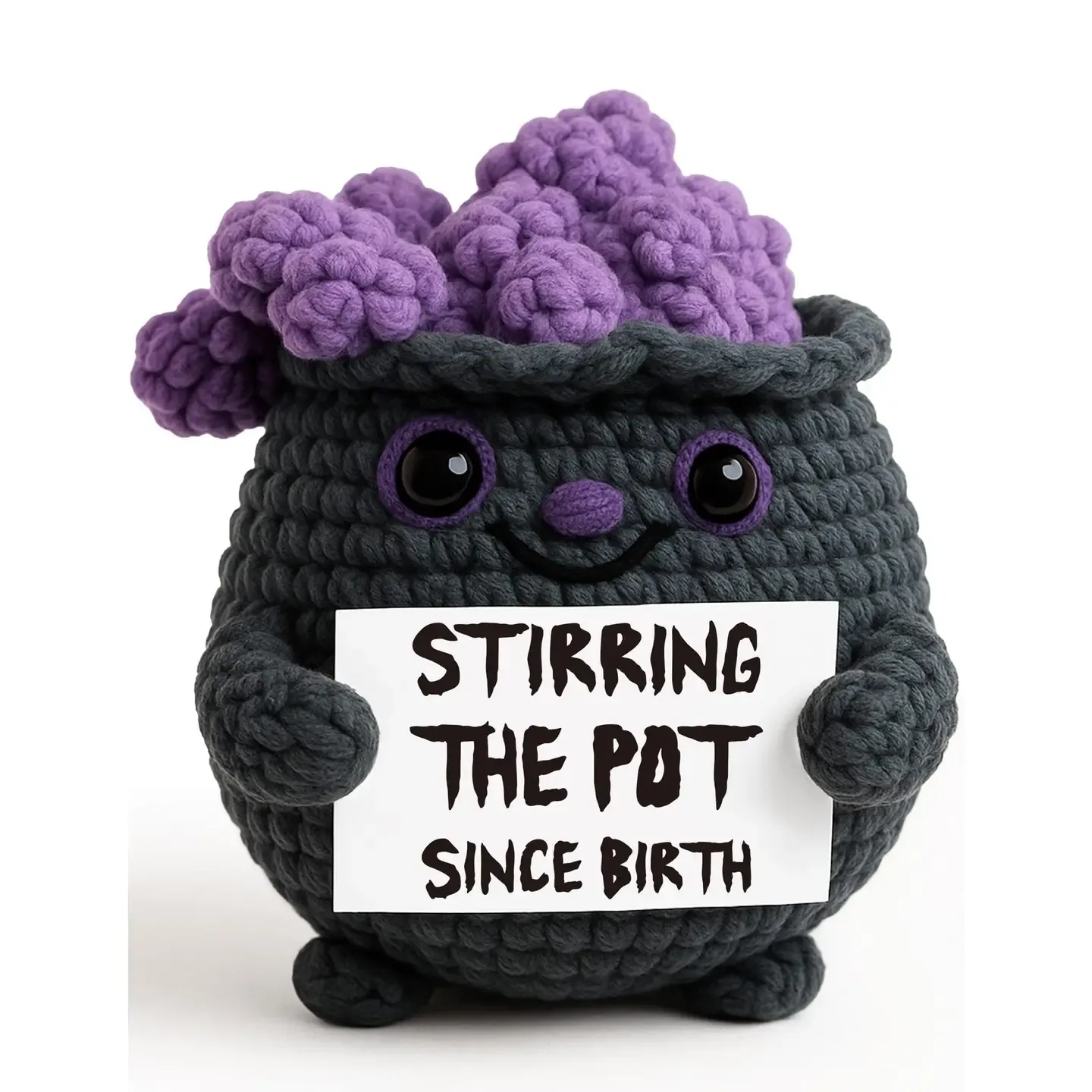 Stirring Pot Handmade Crochet Magic Cauldron Plush Halloween Gift