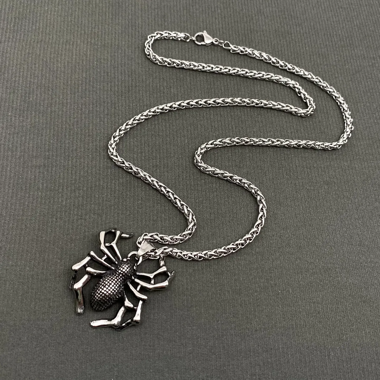 Spider Pendant 316L Stainless Steel Necklace