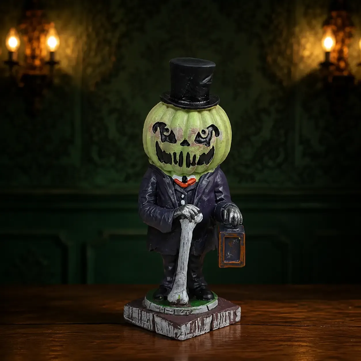 Halloween Resin Haunted Tree Pumpkin Ghost Decor Ornament