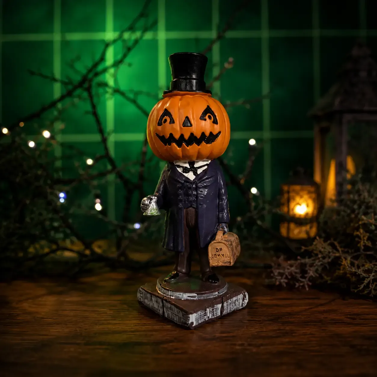 Halloween Resin Dr. Hyde Pumpkin Figurine
