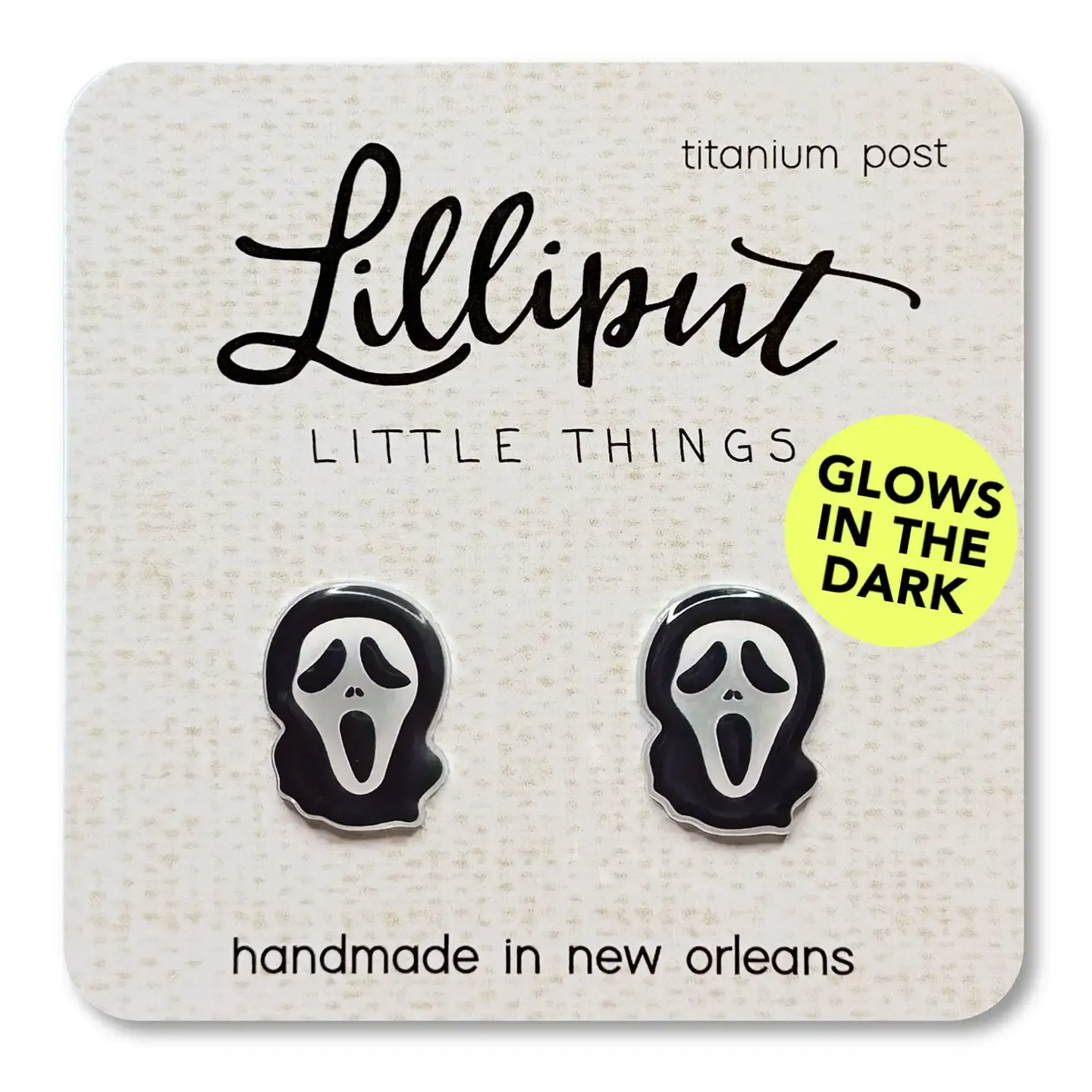 Scary Mask Earrings - Glow in the Dark / Halloween Earrings