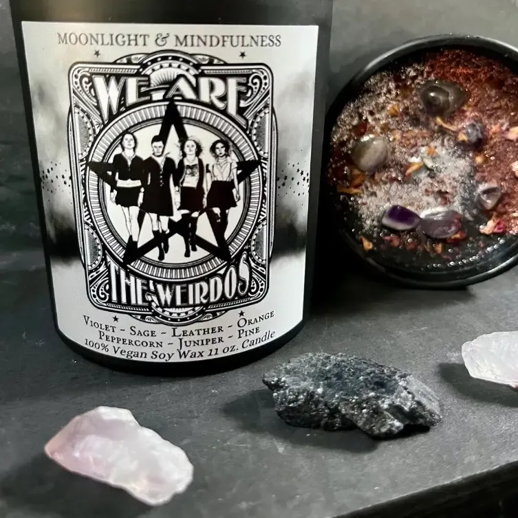 We Are the Weirdos Soy Wax Crystal Candle, Hand-Poured