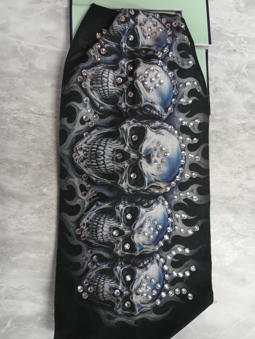 Sparkle Flaming Skulls Headband