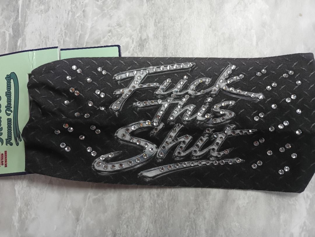 Sparkle F This Shit Headband