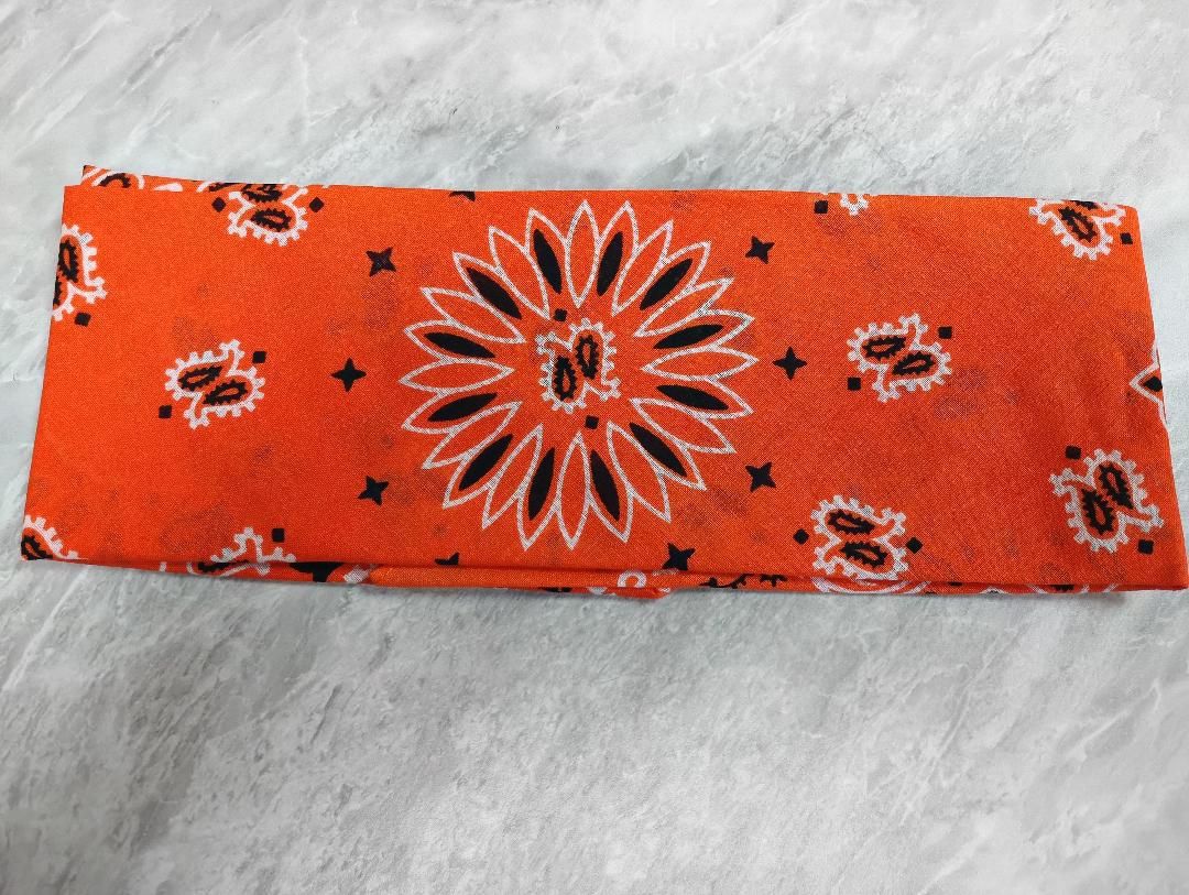 Orange Velcro Bandana