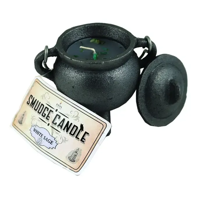 Smudge Candle - White Sage Cauldron Soul Sticks (4 in.)