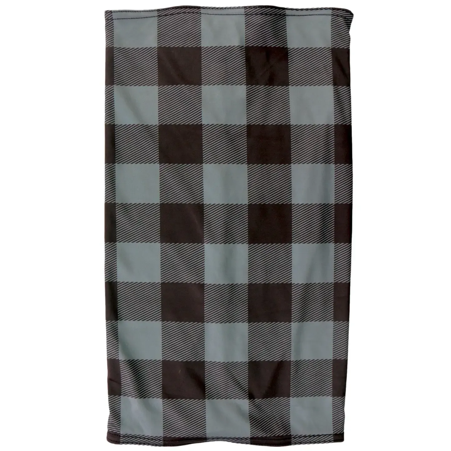 Gray and Black Plaid Neck Gaiter