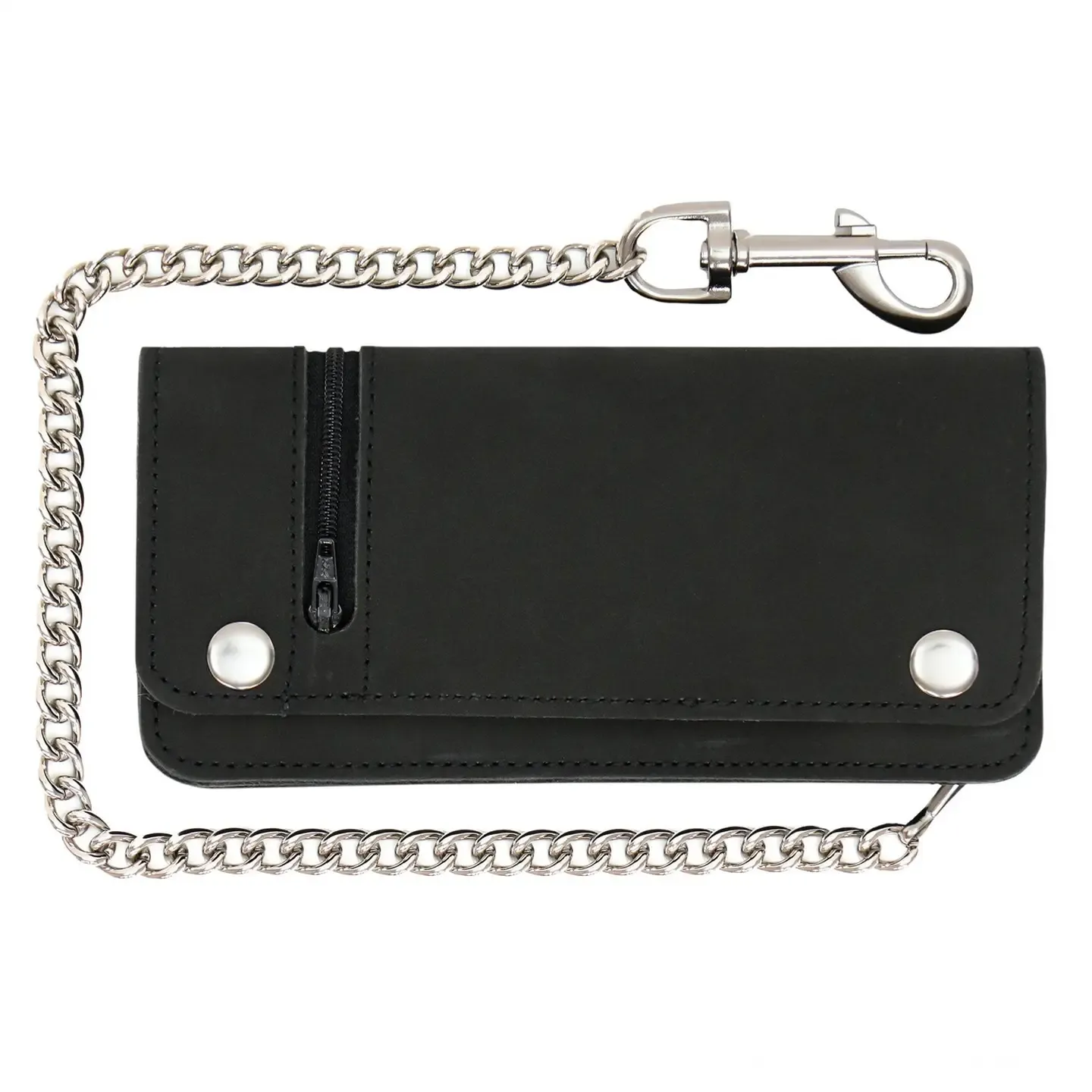Bi-Fold with Zip Pockets Naked Leather Wallet