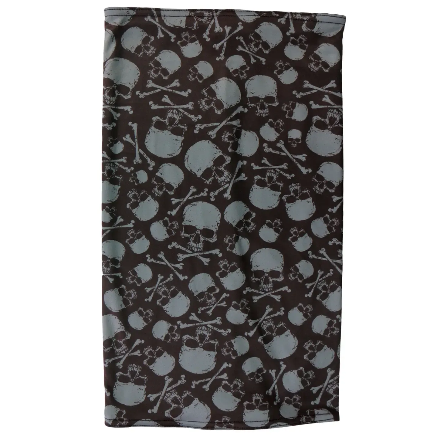 Gray and Black Crossbones Neck Gaiter