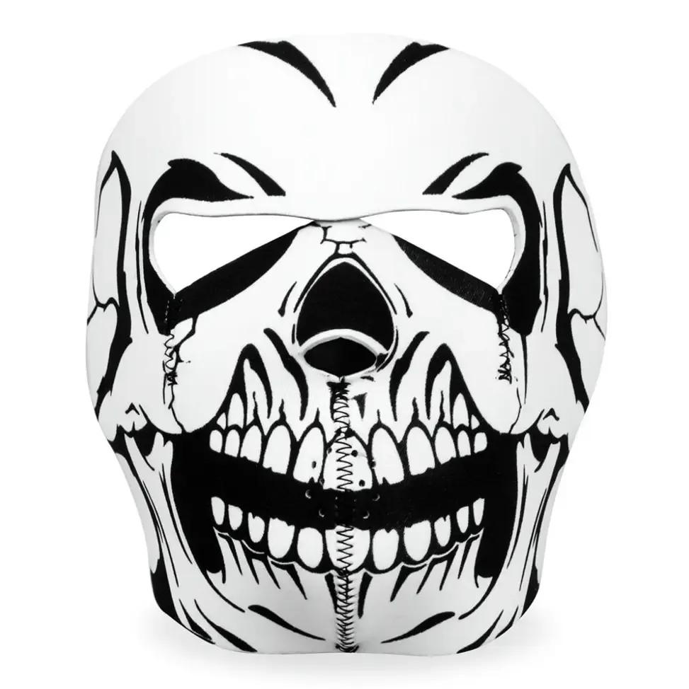 Black and White Skull Neoprene Face Mask