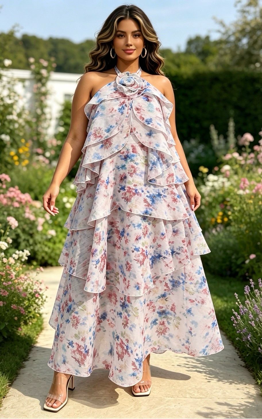 Step Chiffon Dress