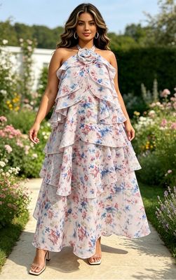 Step Chiffon Dress