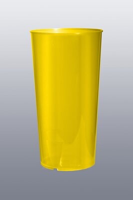 Mehrwegbecher 0,3l - gelb-transparent eingefärbt (VE 20 Stück)
