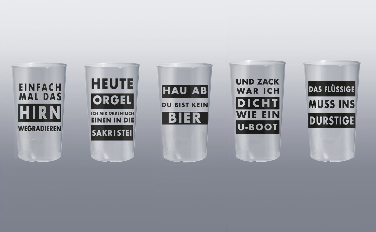 Set Mehrwegbecher 0,4l - Trinksprüche