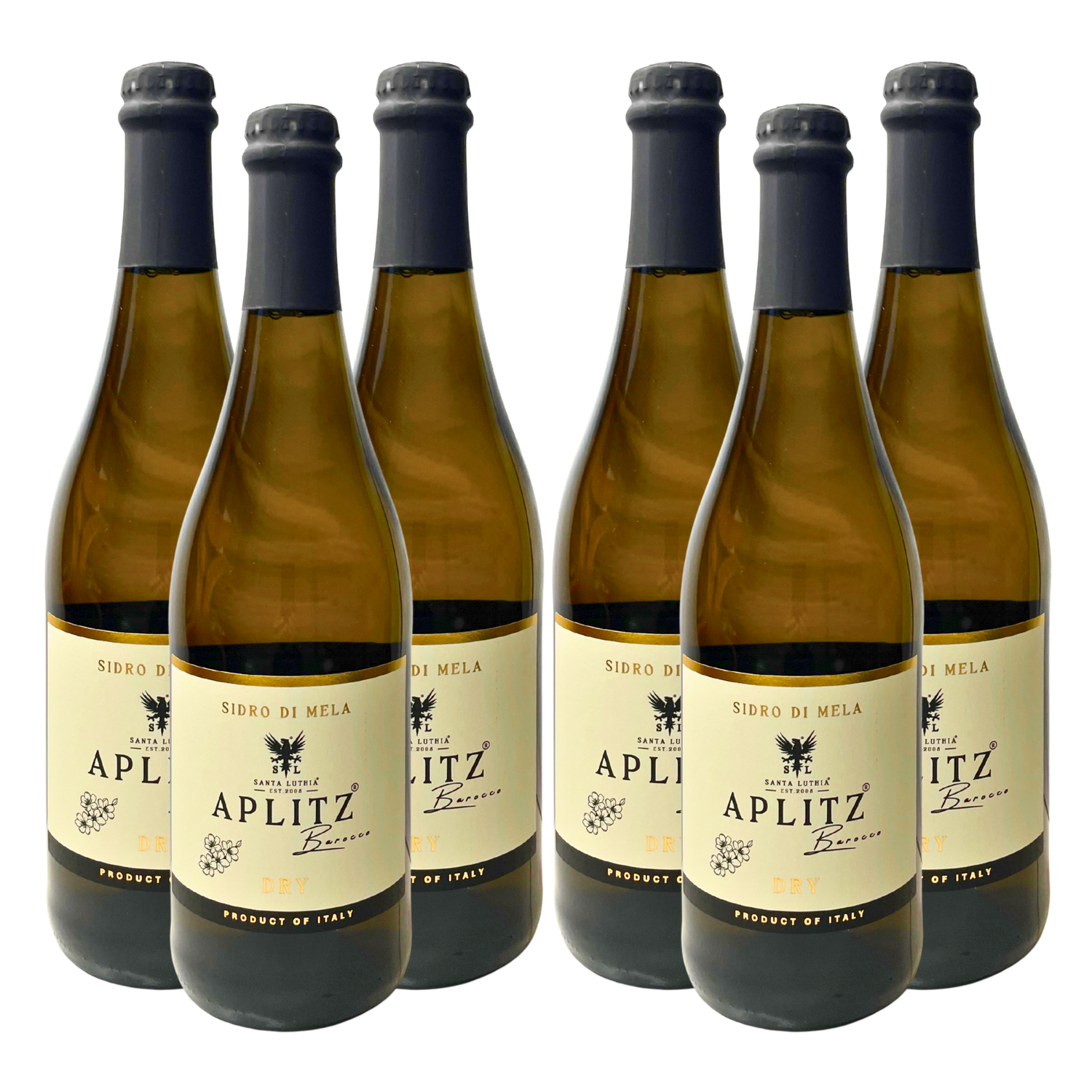 Aplitz™ Barocco Italian Apple Cider, mL 750x6 Bottles (fl oz 25,36x6 Bottles)