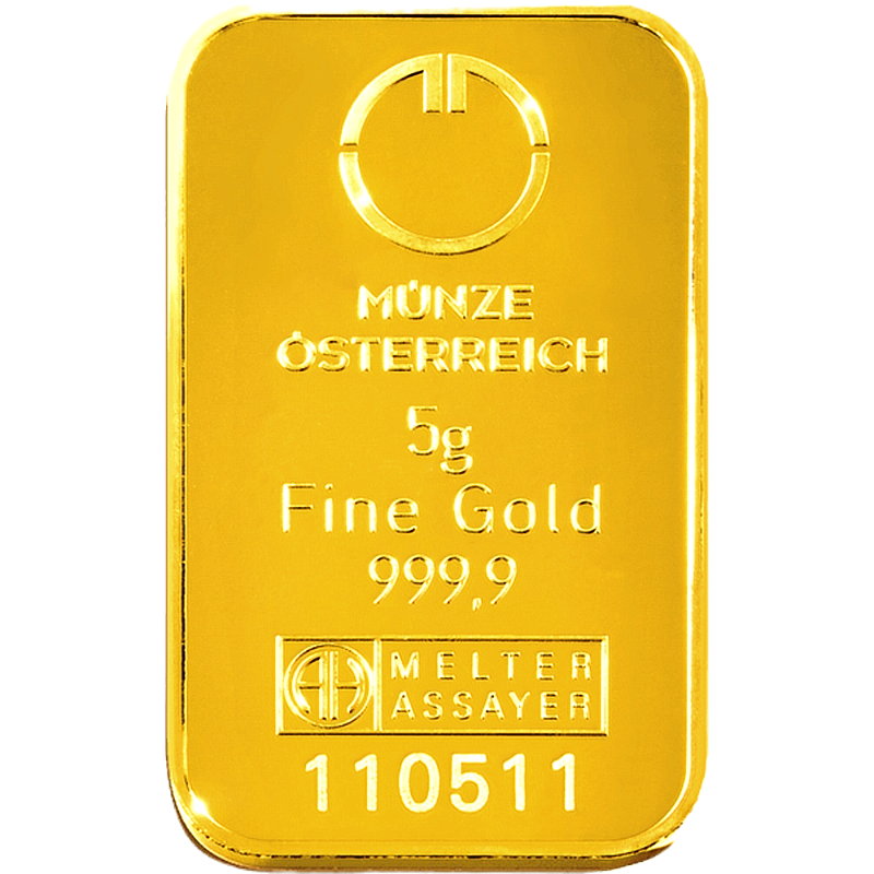 5гр Austrian Mint златна плочка
