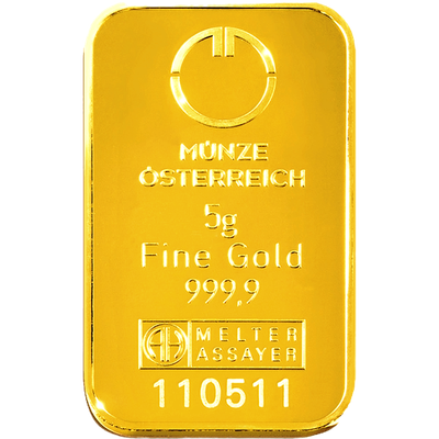 5гр Austrian Mint златна плочка