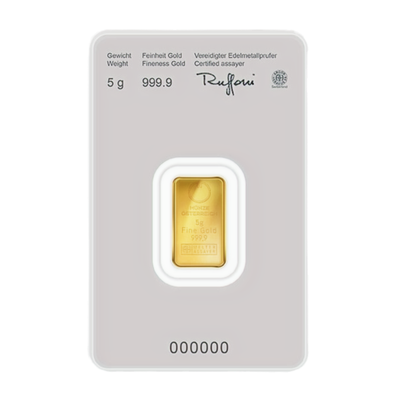 5гр Austrian Mint златна плочка
