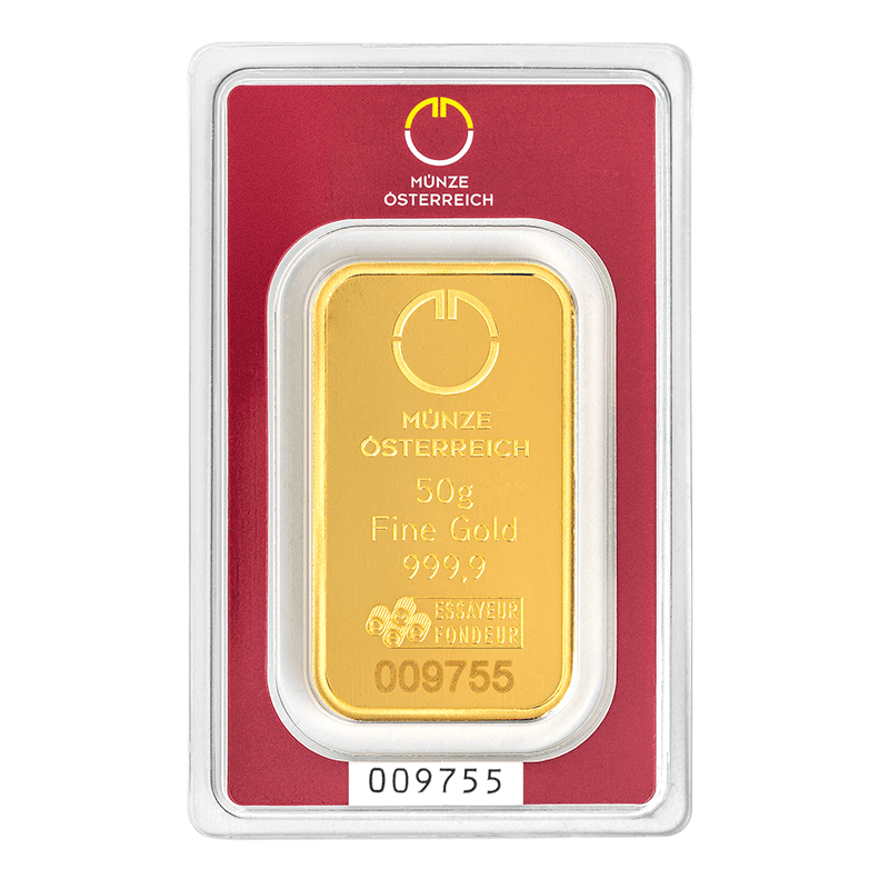 50гр Austrian Mint златна плочка