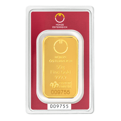 50гр Austrian Mint златна плочка