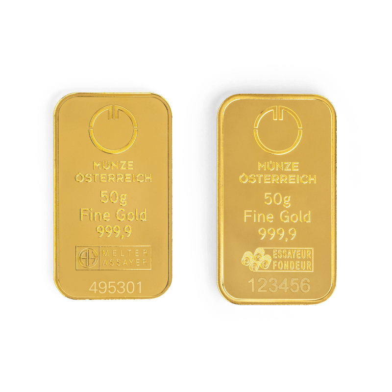 50гр Austrian Mint златна плочка