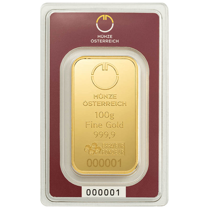 100гр Austrian Mint златна плочка