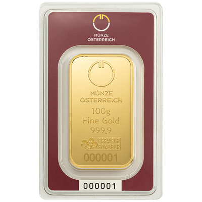100гр Austrian Mint златна плочка