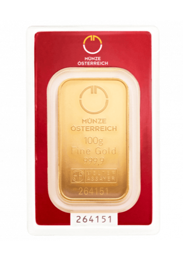 100гр Austrian Mint златна плочка