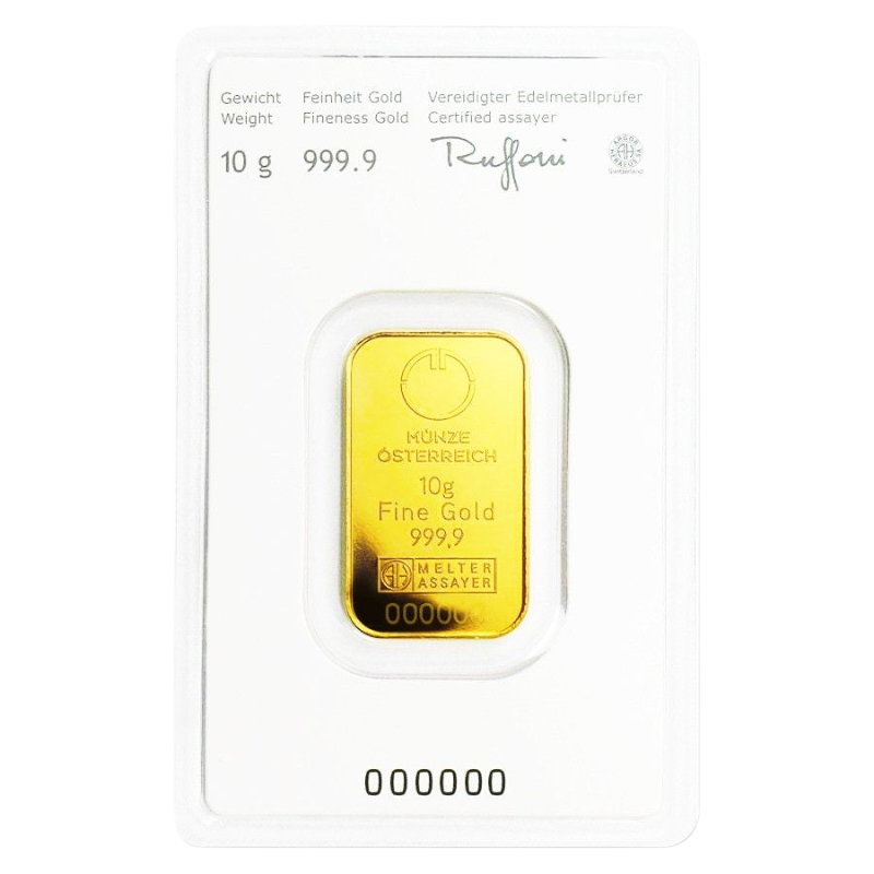10гр Austrian Mint златна плочка